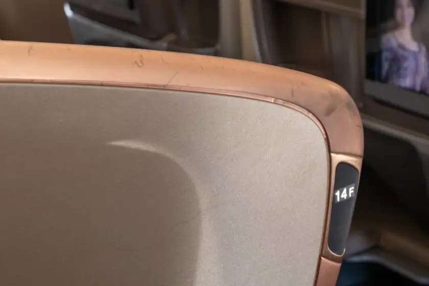 Singapore Airlines A350 Business Class Abnutzung