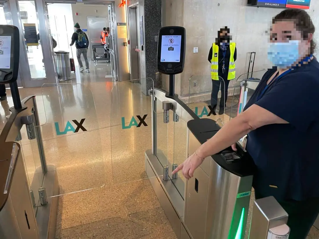 SAS Premium Economy LAX CPH Review Elektronische Gesichtserkennung Boarding