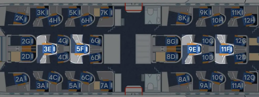 Allegris A350 Sitzplan Throne Seats