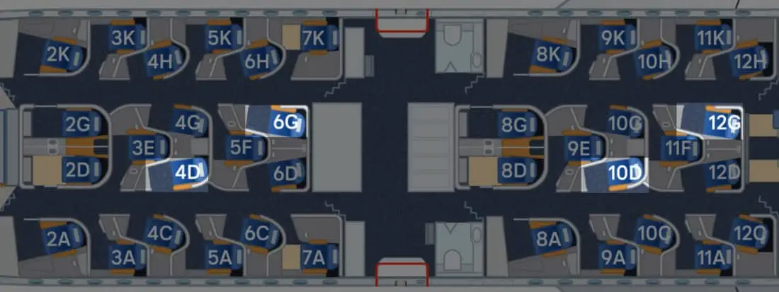 Allegris A350 Sitzplan Classic Mitte