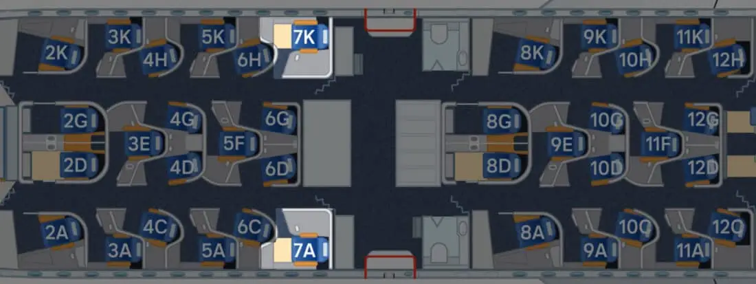 Allegris A350 Sitzplan Privacy Seat Baby