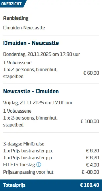 DFDS Mini Cruise AMS NCL
