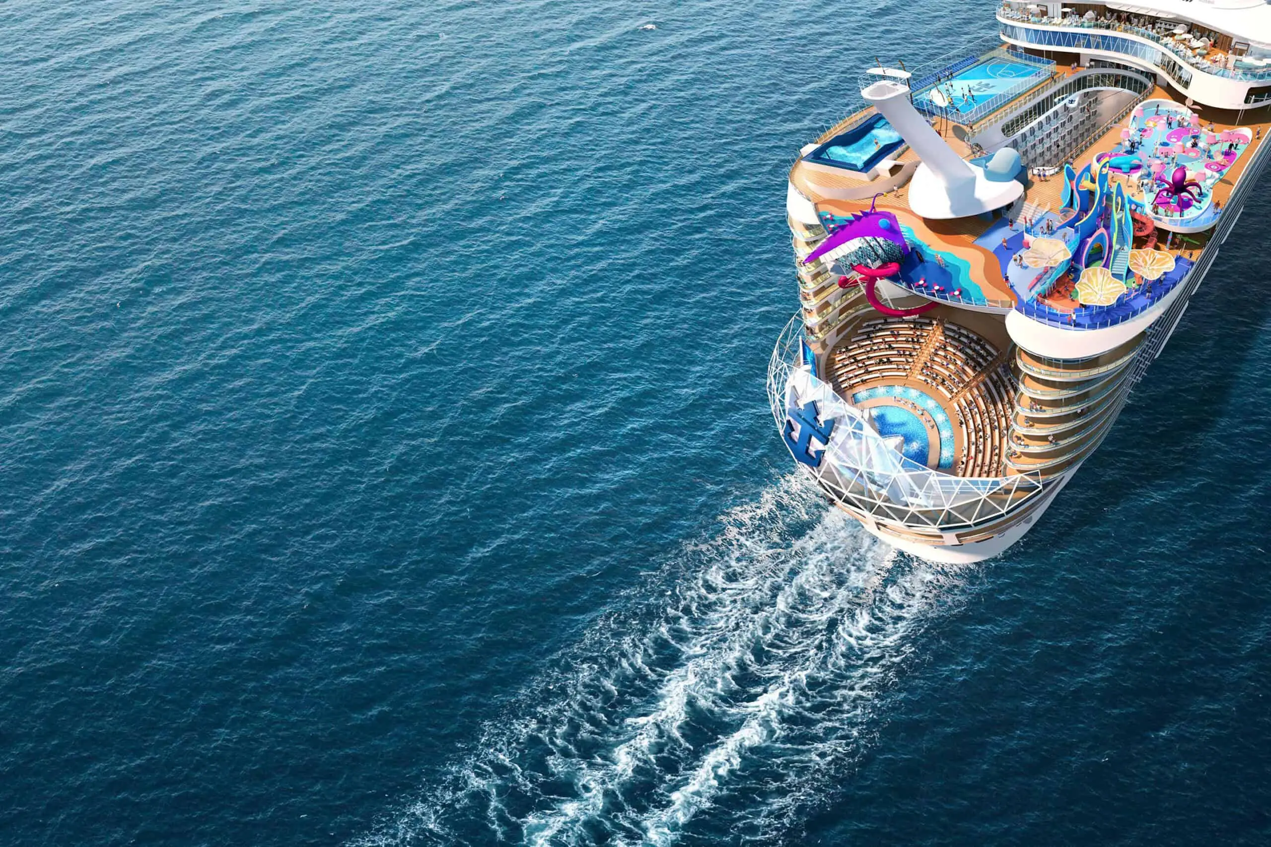 wonder of the seas aft sailing render close up
