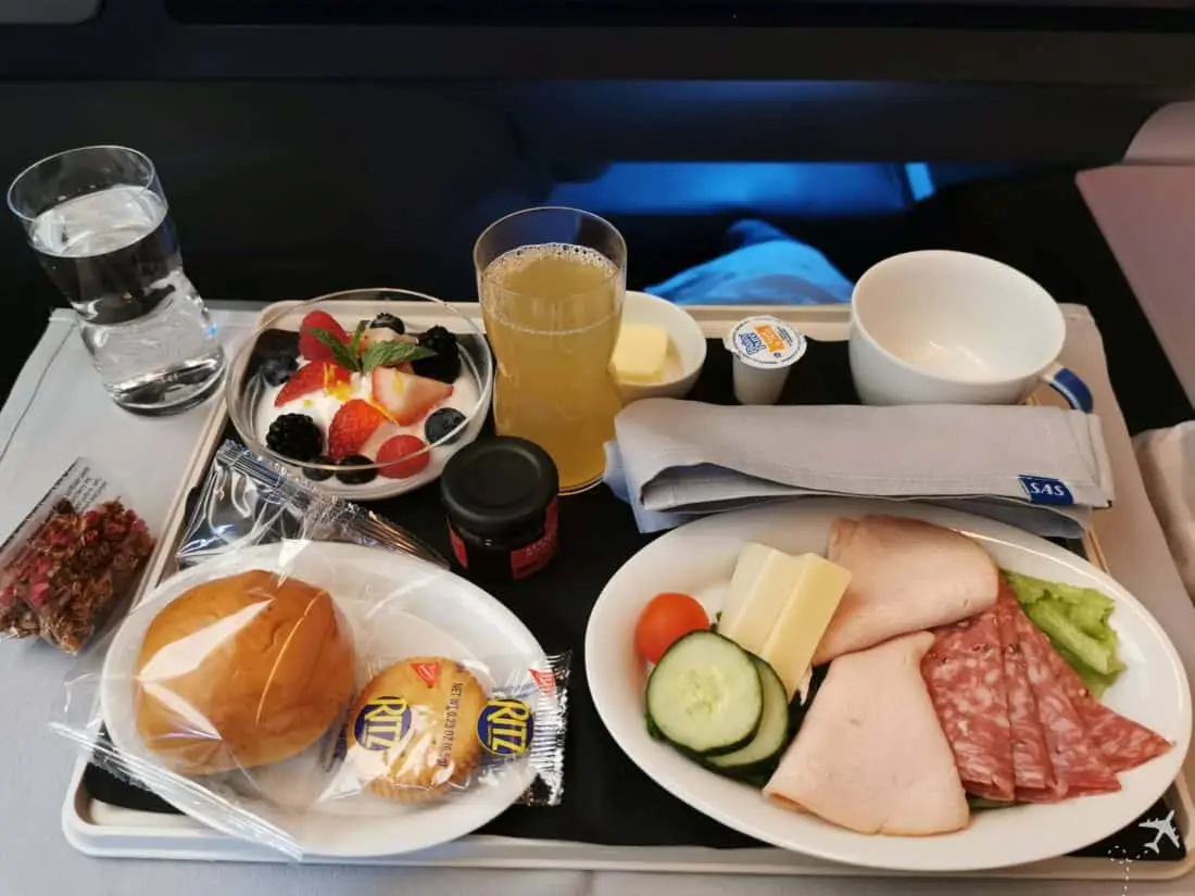 SAS Business Class LAX CPH Fruehstueck