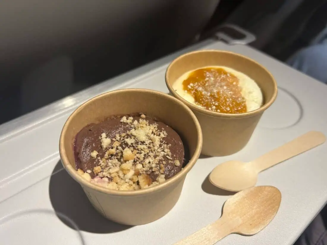 Eurowings Bizclass Nachtisch