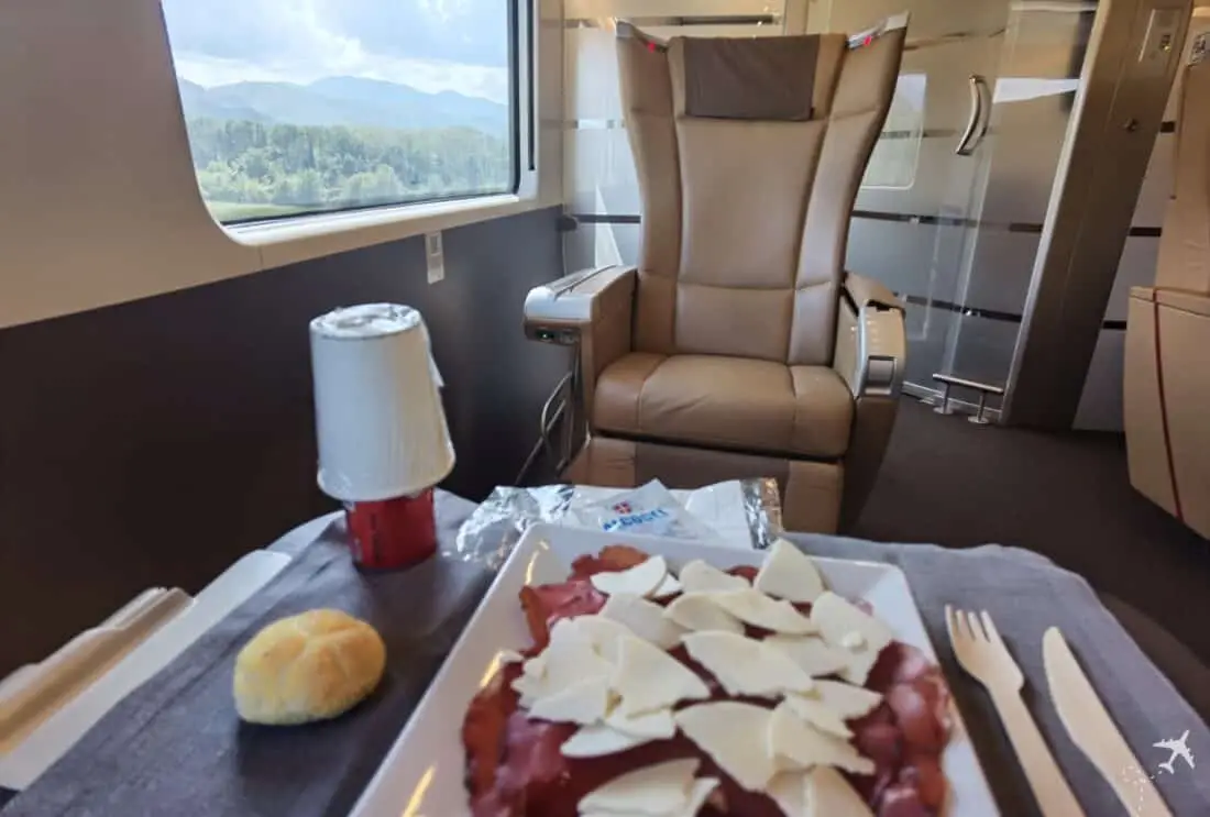 Trenitalia Executive Class Vorspeise mit Aussicht