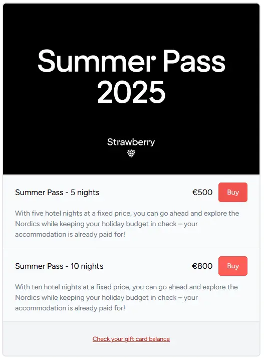 Summer pass 2025 Strawberry