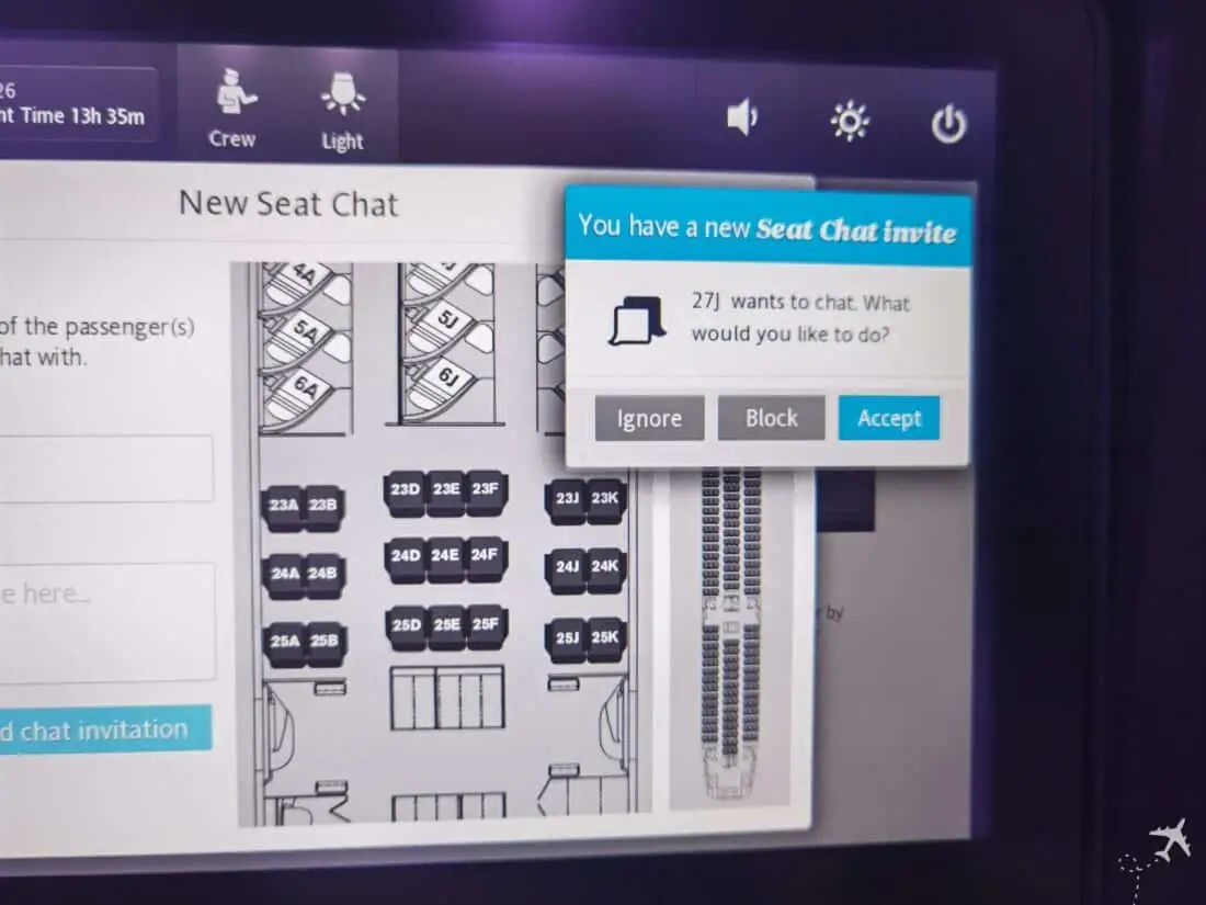Air NZ Prem Eco AKL ORD Chat