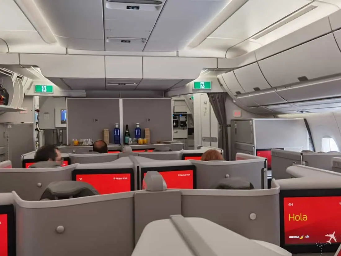 neue Iberia Business Class A350 Sicht nach vorne
