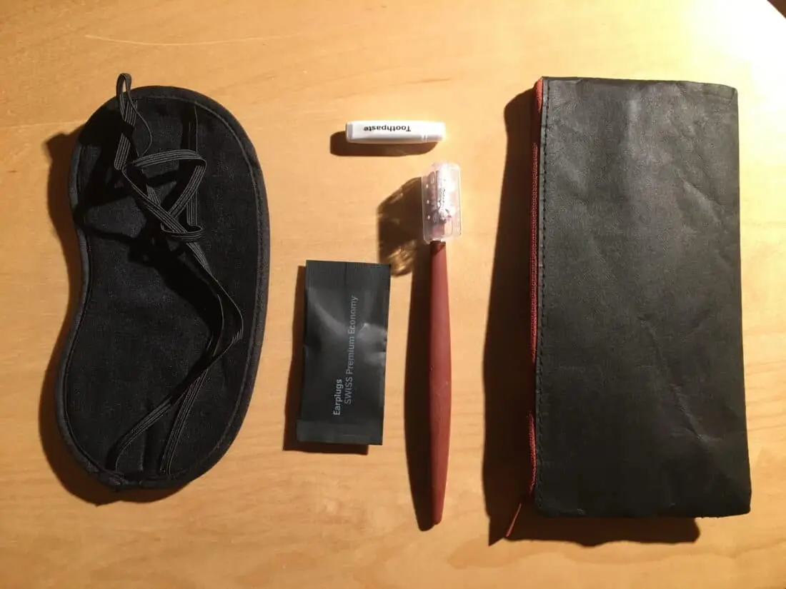 Swiss Premium Economy Amenity Kit Inhalt