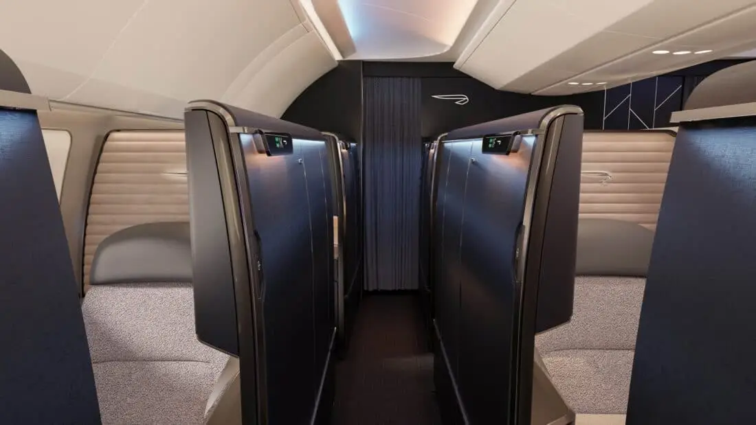 Neue British Airways First A380 Sitze Gang