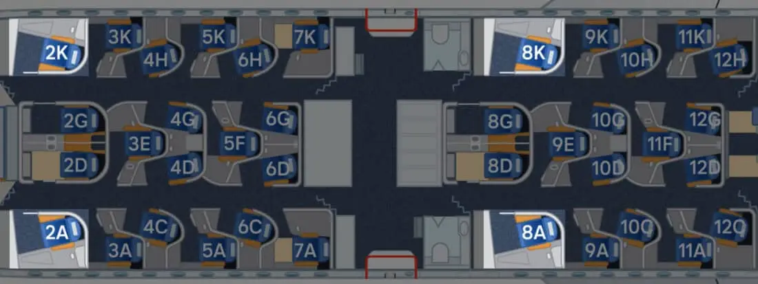 Allegris A350 Sitzplan Fenster Suites