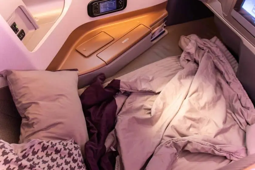 Singapore Airlines A350 Business Class Sitz Bett