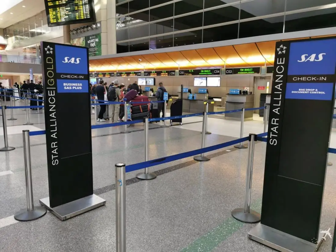 SAS Business Class LAX CPH Check in Priority
