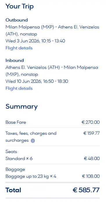 Aegean Family Offer 2025 Example 1