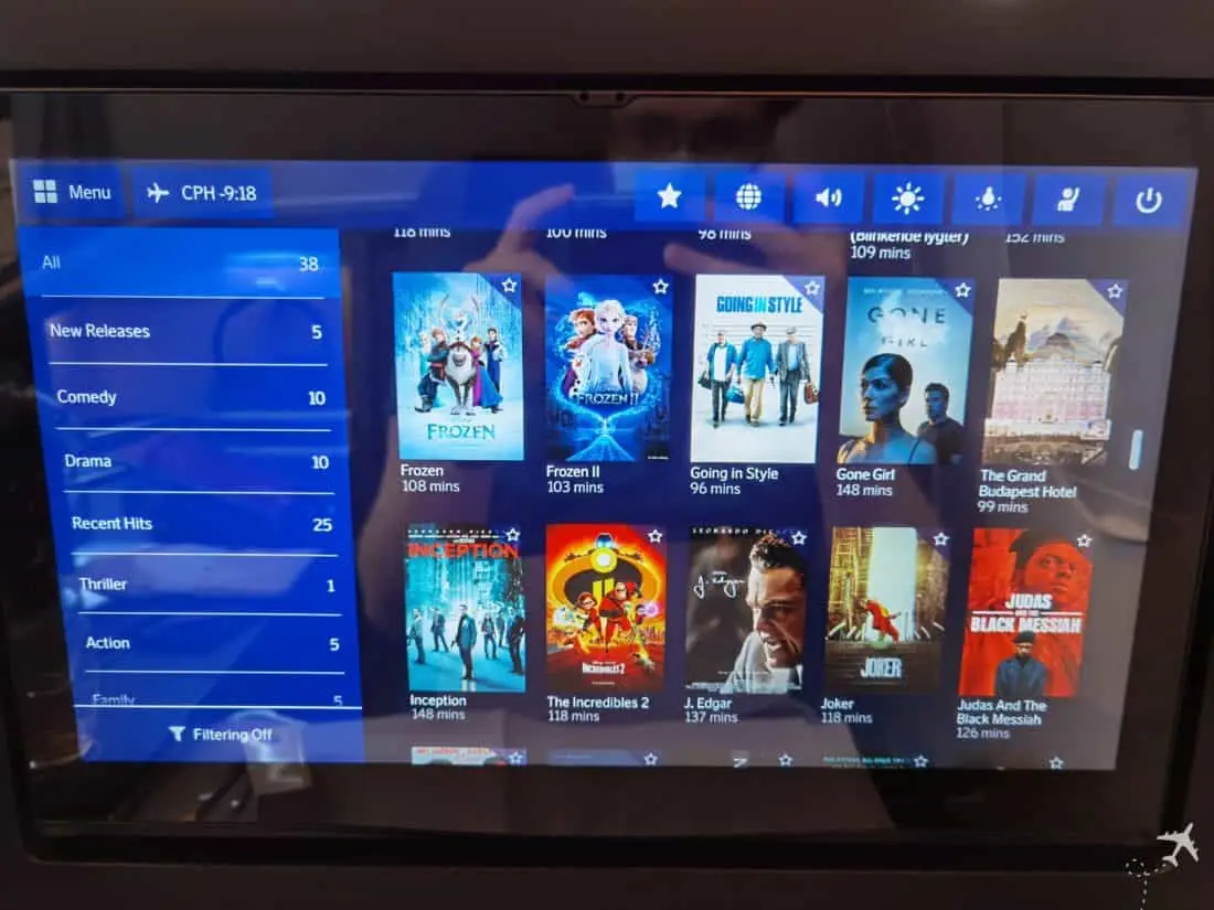 SAS Business Class LAX CPH Filme