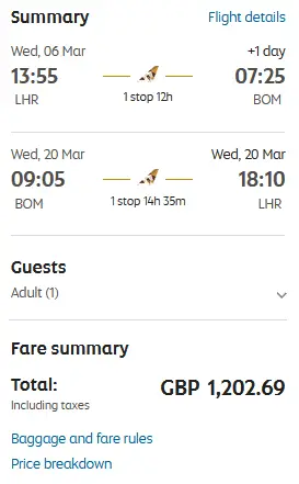 EY C LHR BOM C 1202