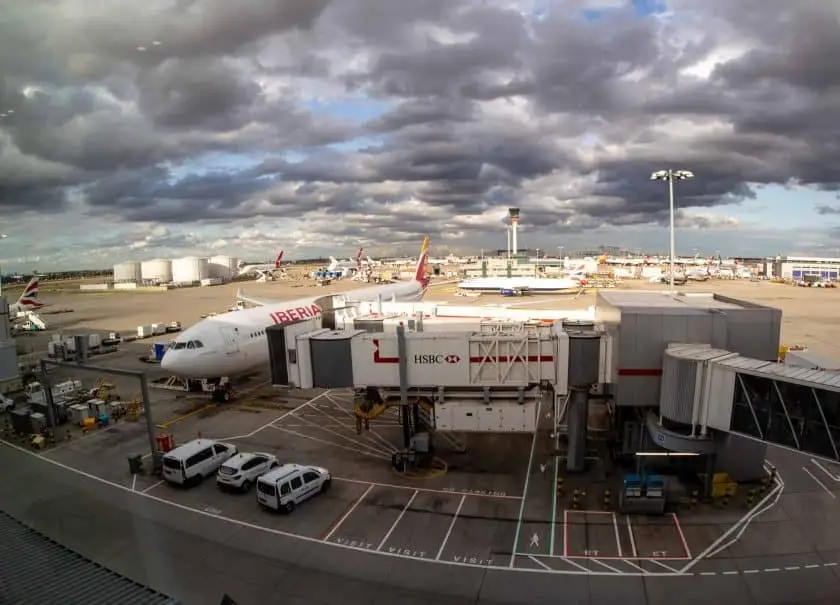 Iberia Airbus A340 600 Gate LHR