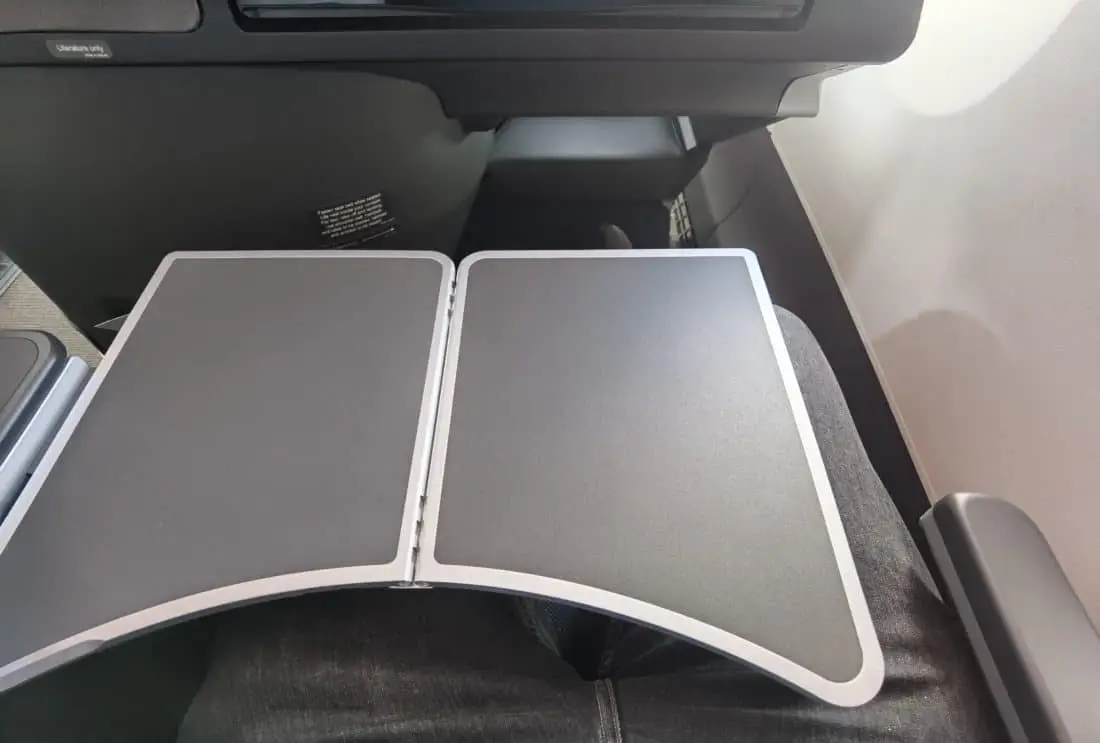 SAS Business Class LAX CPH Tray Table