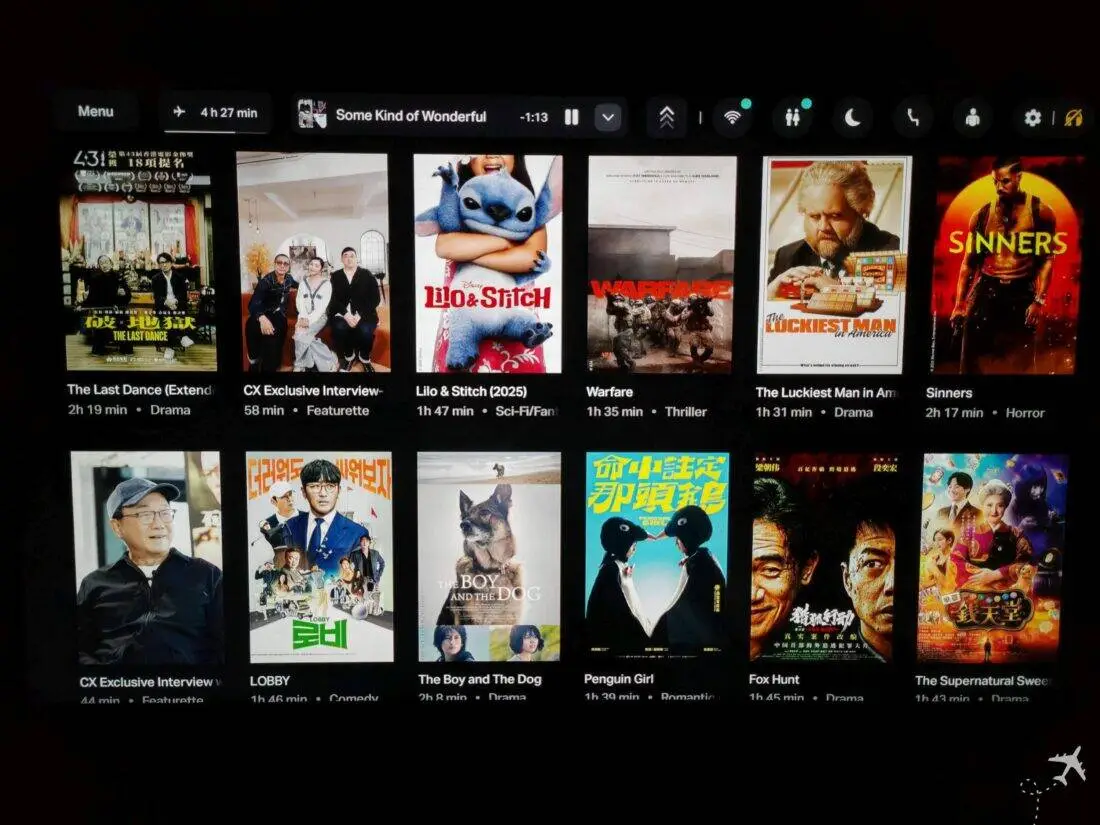 CX Aria Suite 777 IFE Filme