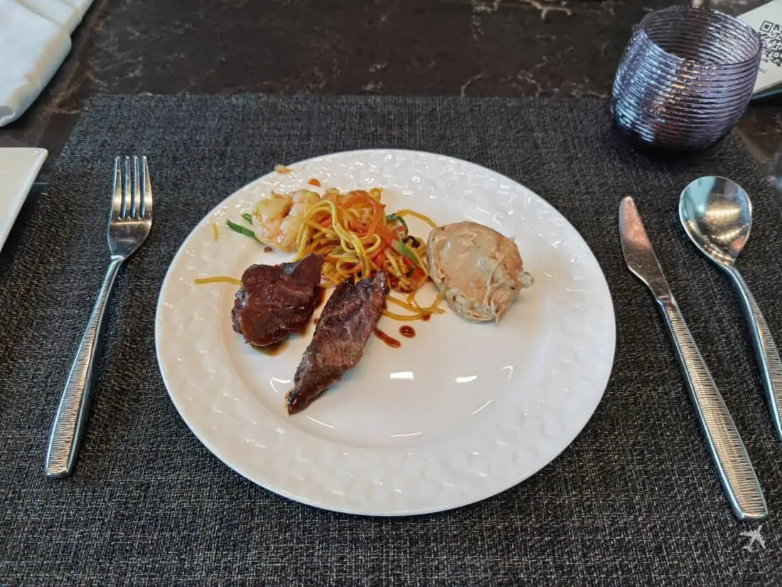 QR Al Mourjan Lounge DOH Garden Buffet Speisen