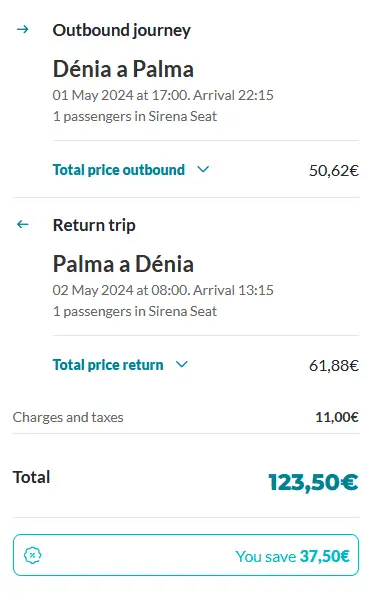 Redeem Balearia Promotional Code IVb 1