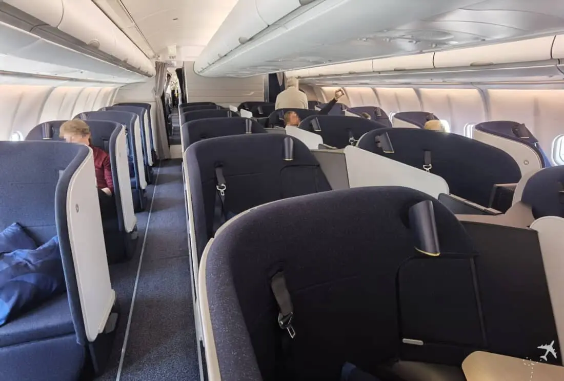 Finnair Business Class HEL JFK Kabine 1