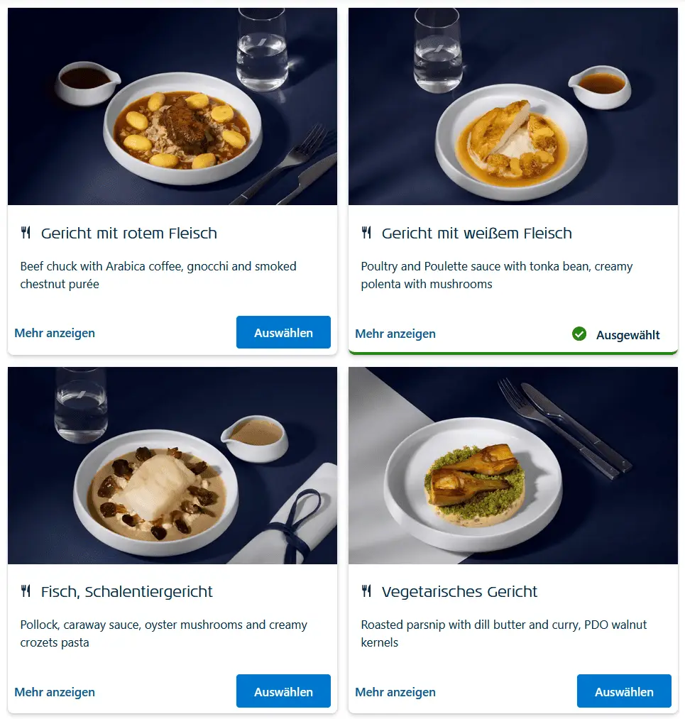 Air France Essen bestellen Business