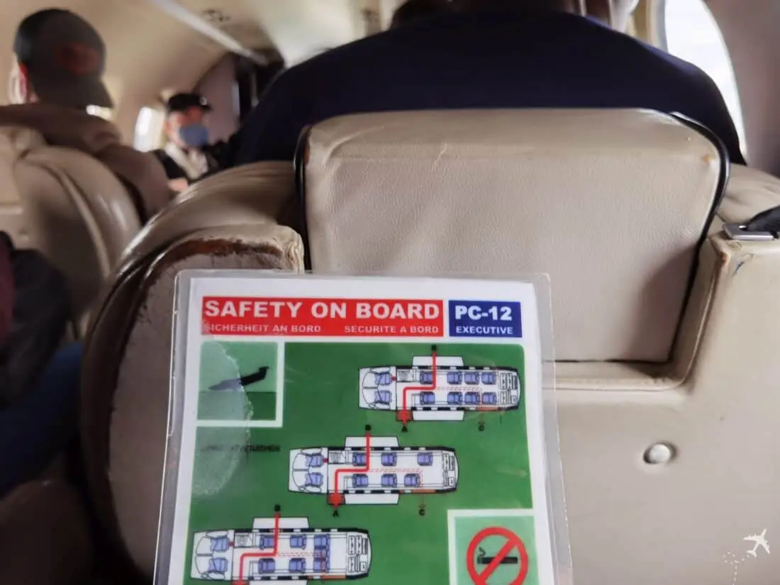 Boutique Air Safety Card