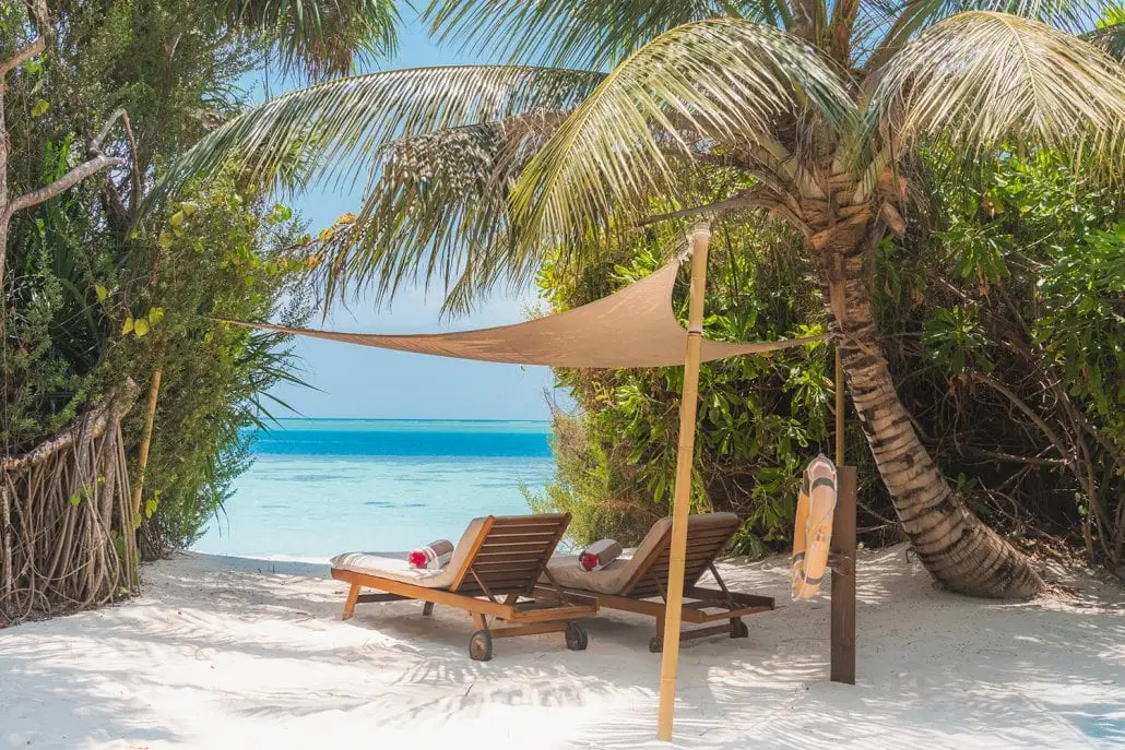 Hideaway Resort Maldives Sunset Beach Villa beach