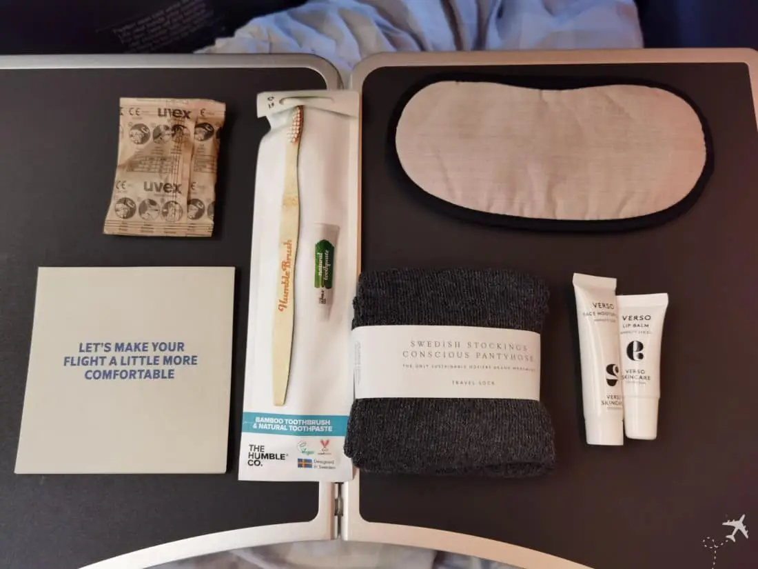 SAS Business Class LAX CPH Amenity Kit Inhalt
