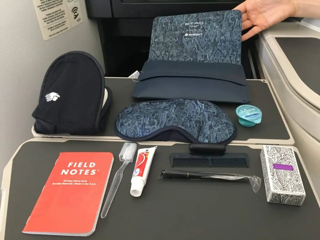 AeroMexico Business Class 789 Amenity Kit Inhalt
