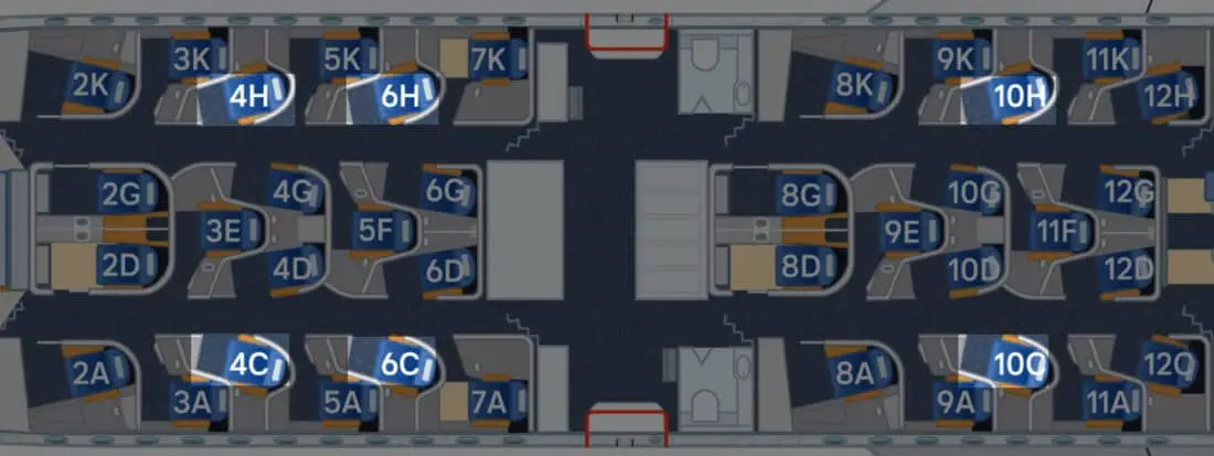 Allegris A350 Sitzplan Classic Fenster
