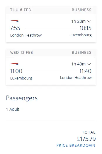 BA LHR LUX C 176