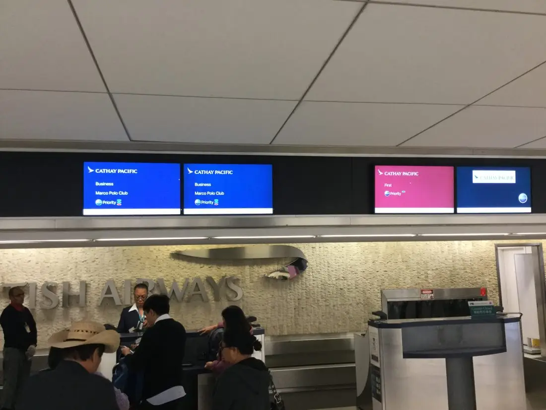 Cathay Pacific Business Class Check-In