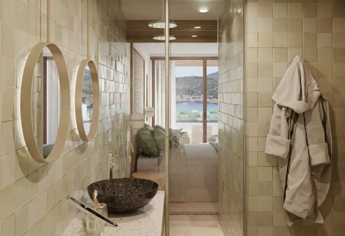 Curio Ibiza superior room bathroom