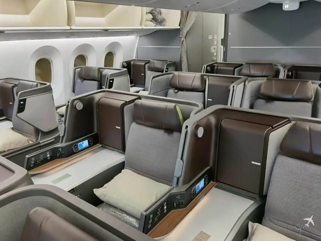 EVA Air Business TPE MUC Sitze Mitte