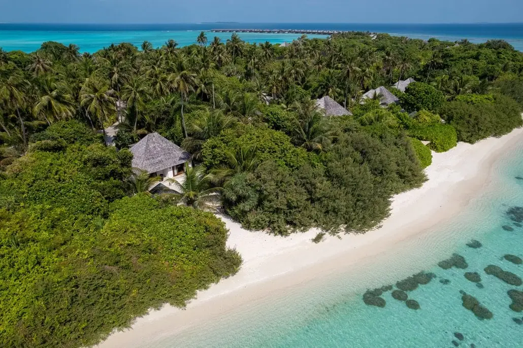 Hideaway Resort Maldives Sunset Beach Villa above