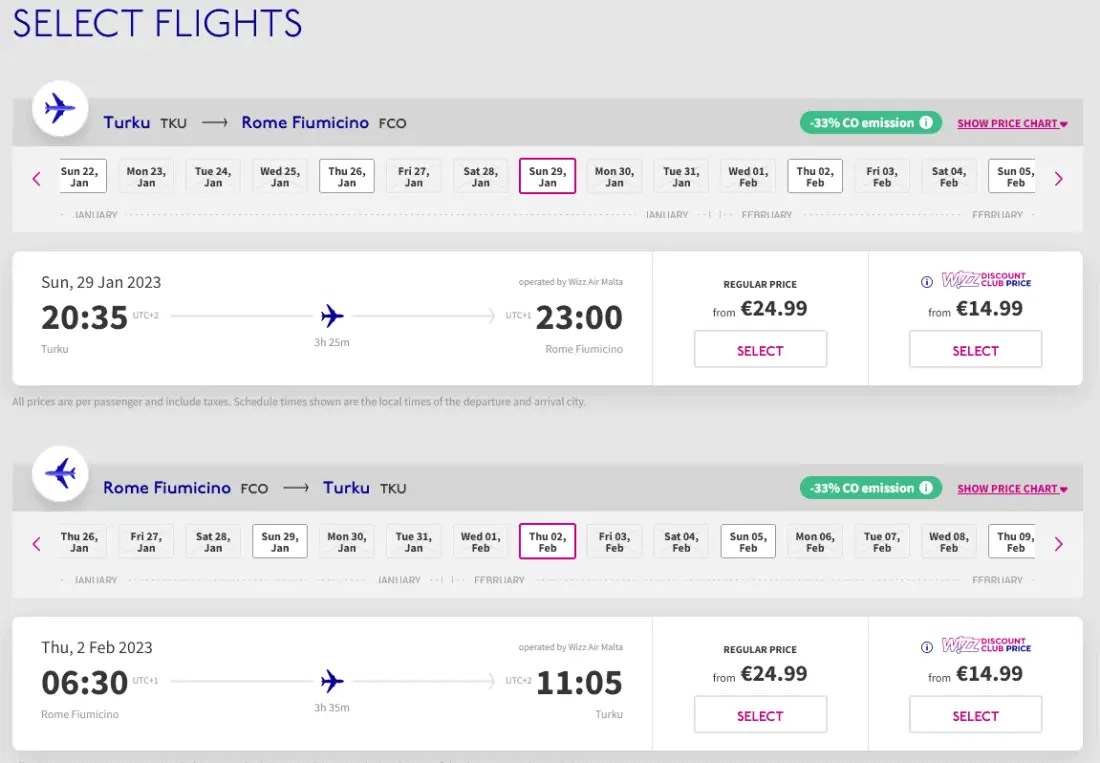 wdc flight selection