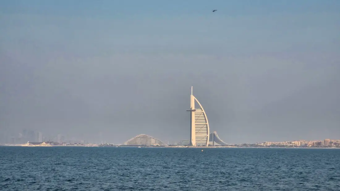 Burj Al Arab as seen from the Palm Jumeirah