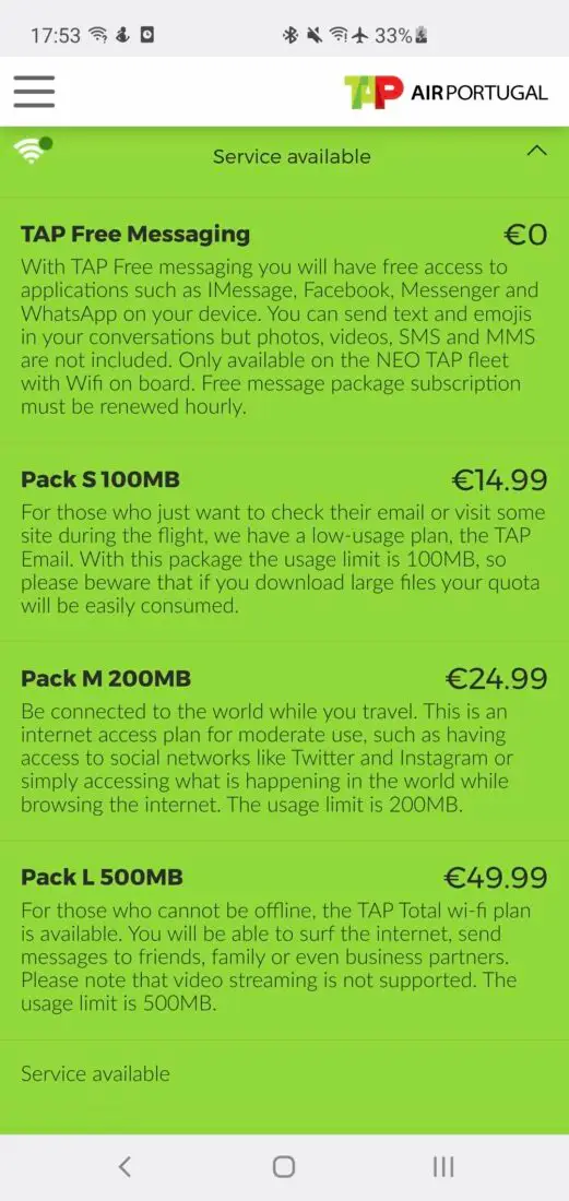 tap wifi prices