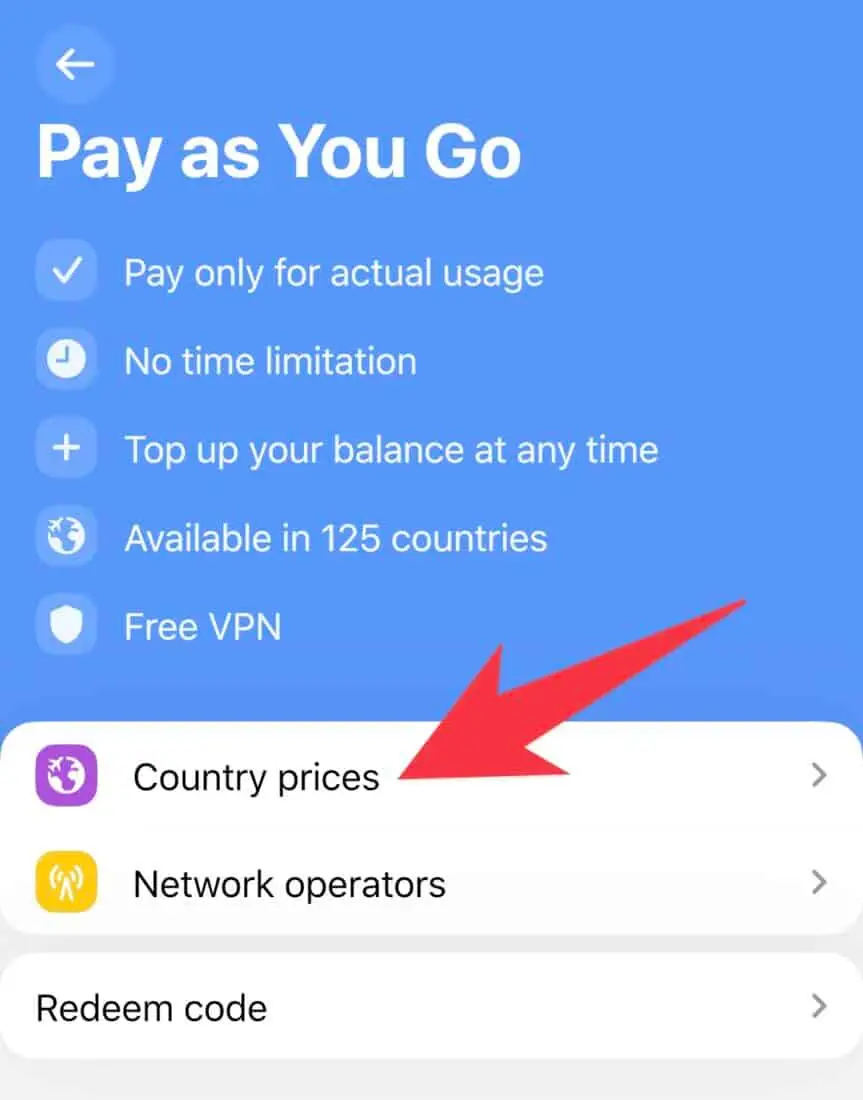 Yesim Pay As You Go App