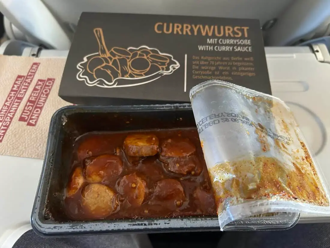 Eurowings Bizclass Currywurst