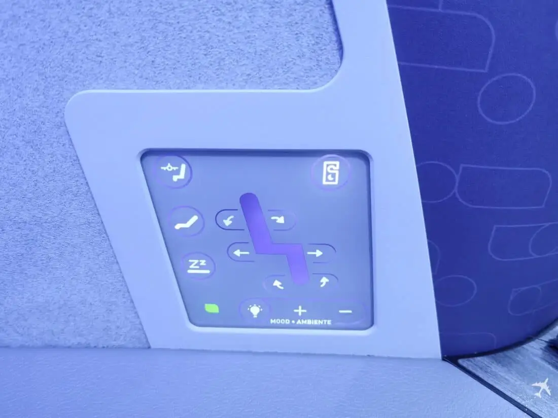 Jetblue Business A321LR Sitzverstellung