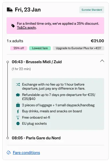 Eurostar Brussels Paris 21