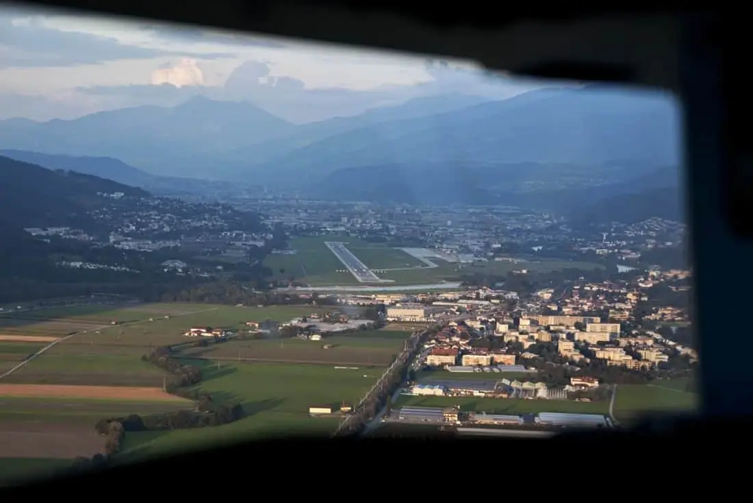 Anflug Innsbruck