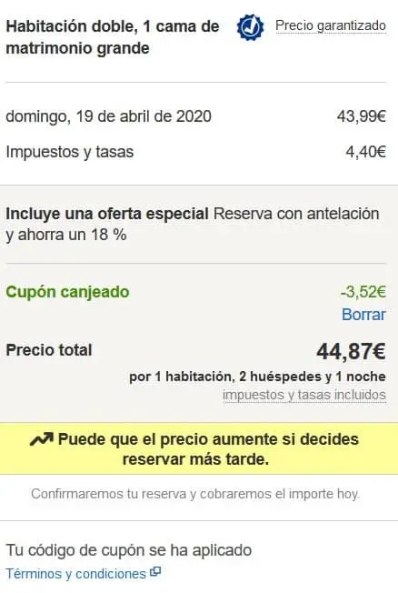 hoteles es coupon aplicado