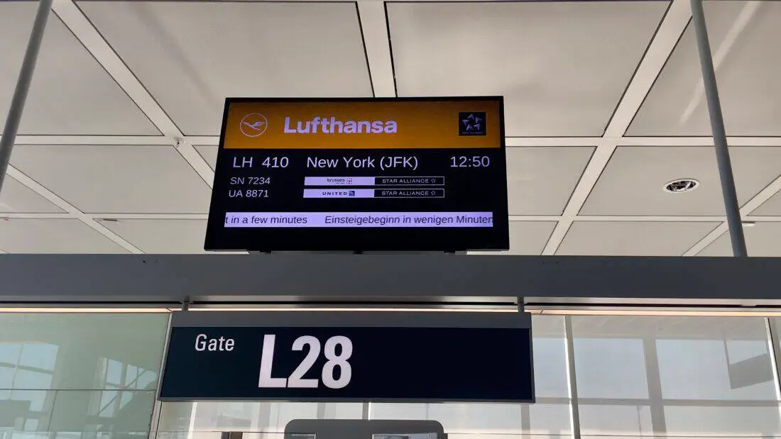 Gate München Allegris First nach New York