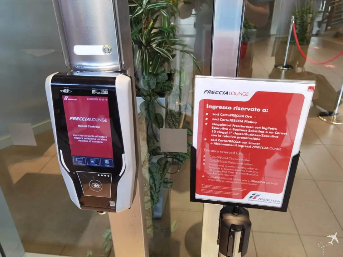 Trenitalia Lounge Neapel Zugang