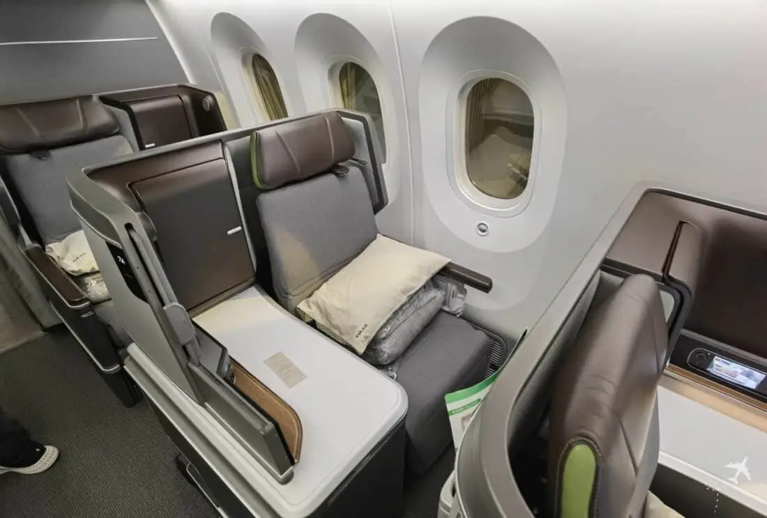 EVA Air Business TPE MUC Einzelsitz Weitwinkel